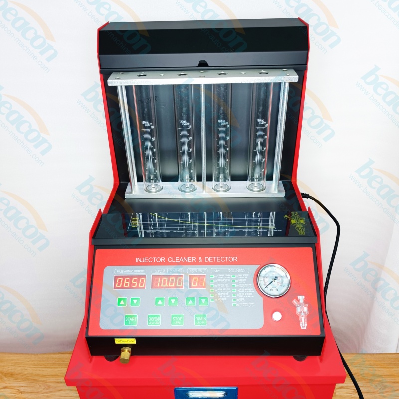 {Professional 4-Cylinder Gasoline Injector Cleaner and Analyzer with Ultrasonic Bath}