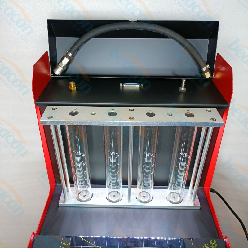 {Professional 4-Cylinder Gasoline Injector Cleaner and Analyzer with Ultrasonic Bath}