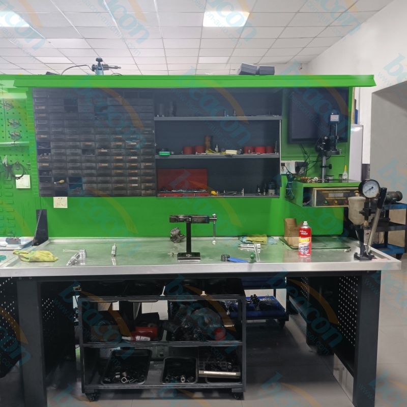 {Industrial Grade Engine Injector Maintenance Workbench}