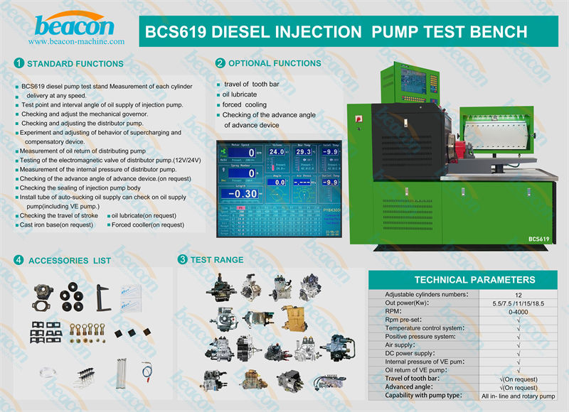 Diesel Injection Pump Test Bench, Fuel Pump Calibration, Diesel Pump Repair Station