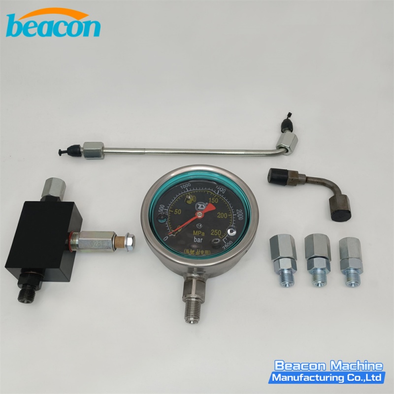Pump Tester with Release Valve, Common Rail Plunger Tester, High Pressure Fuel Gauge