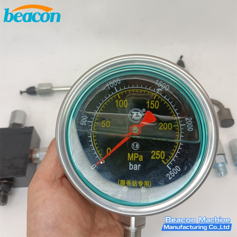 Pump Tester with Release Valve, Common Rail Plunger Tester, High Pressure Fuel Gauge