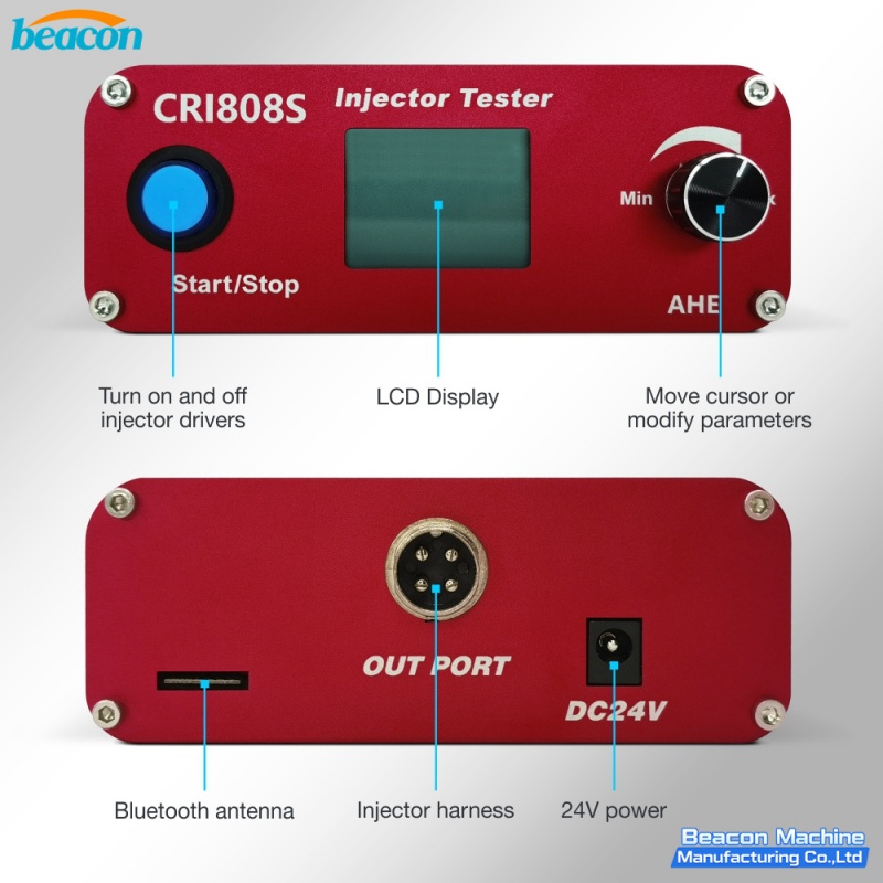 {Bluetooth Diesel Common Rail Injector Tester AHE Solenoid Piezo Injector Diagnostic Repair Tool CRI808S}