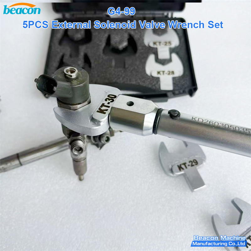 {Diesel Common Rail Injector External Solenoid Valve Wrench Socket Tool Kit Fuel Injector Repair Dismantling Wrench Set 5 Pieces G4-99}