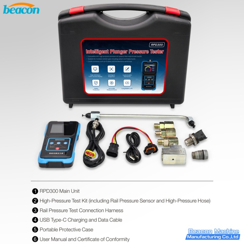 plunger pressure tester,diesel pump pressure gauge,fuel system diagnostic tool