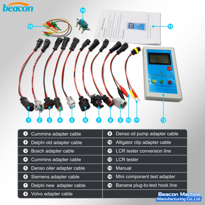 common rail injector lcr tester,injector inductance meter,piezo injector tester