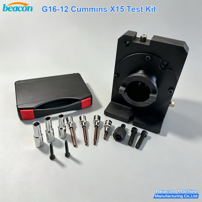 {Cummins ISX15 X15 Diesel Fuel Injector Flow Rate Leakage Testing Adapter Kit Pressure Diagnostic Tools Set G16-12}