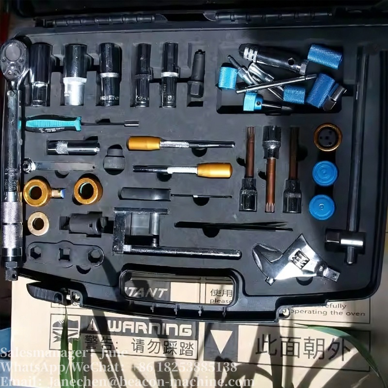 30 piece injector tool kit, common rail injector service tools, injector socket wrench set, solenoid valve tool, nozzle tightening socket, oil seal installer, injector repair kit, common rail disassembly tools 30 piece injector tool kit, common rail injector service tools, injector socket wrench set, solenoid valve tool, nozzle tightening socket, oil seal installer, injector repair kit, common rail disassembly tools