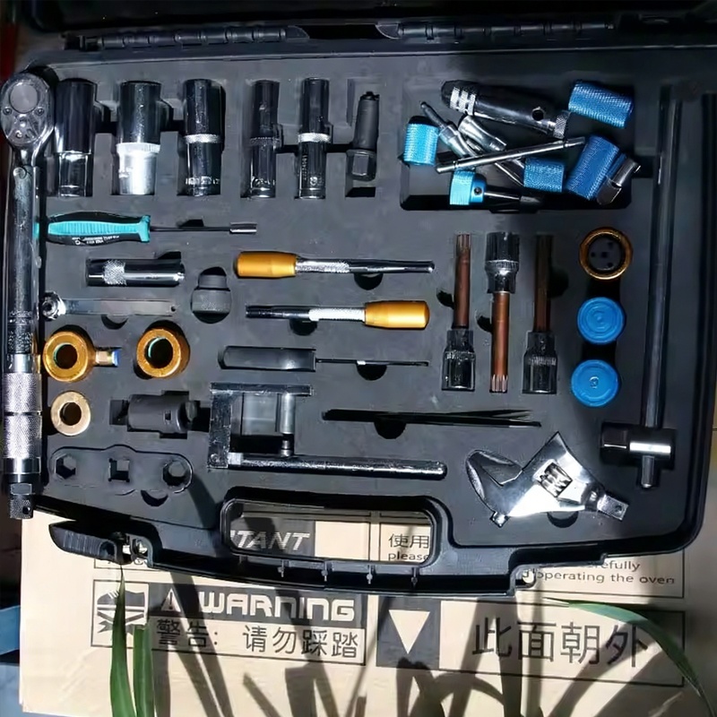 30 piece injector tool kit, common rail injector service tools, injector socket wrench set, solenoid valve tool, nozzle tightening socket, oil seal installer, injector repair kit, common rail disassembly tools 30 piece injector tool kit, common rail injector service tools, injector socket wrench set, solenoid valve tool, nozzle tightening socket, oil seal installer, injector repair kit, common rail disassembly tools
