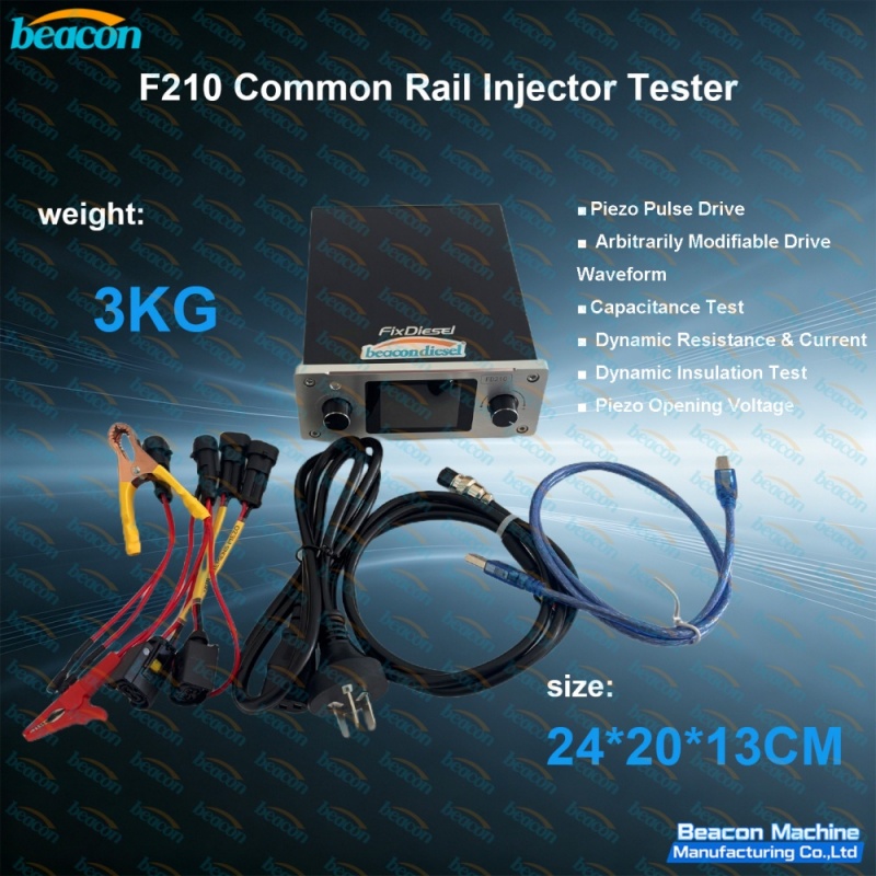 {F210 Piezo Common Rail Injector Tester Capacitance Insulation Opening Voltage Diagnostic}